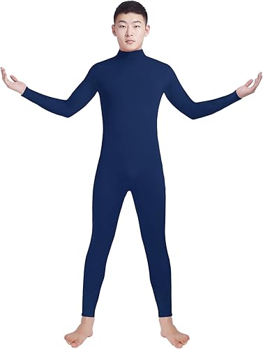 Miniatura 2 de Shinningstar Zentai Unitard - Body de manga larga con cuello alto y elastano para hombre