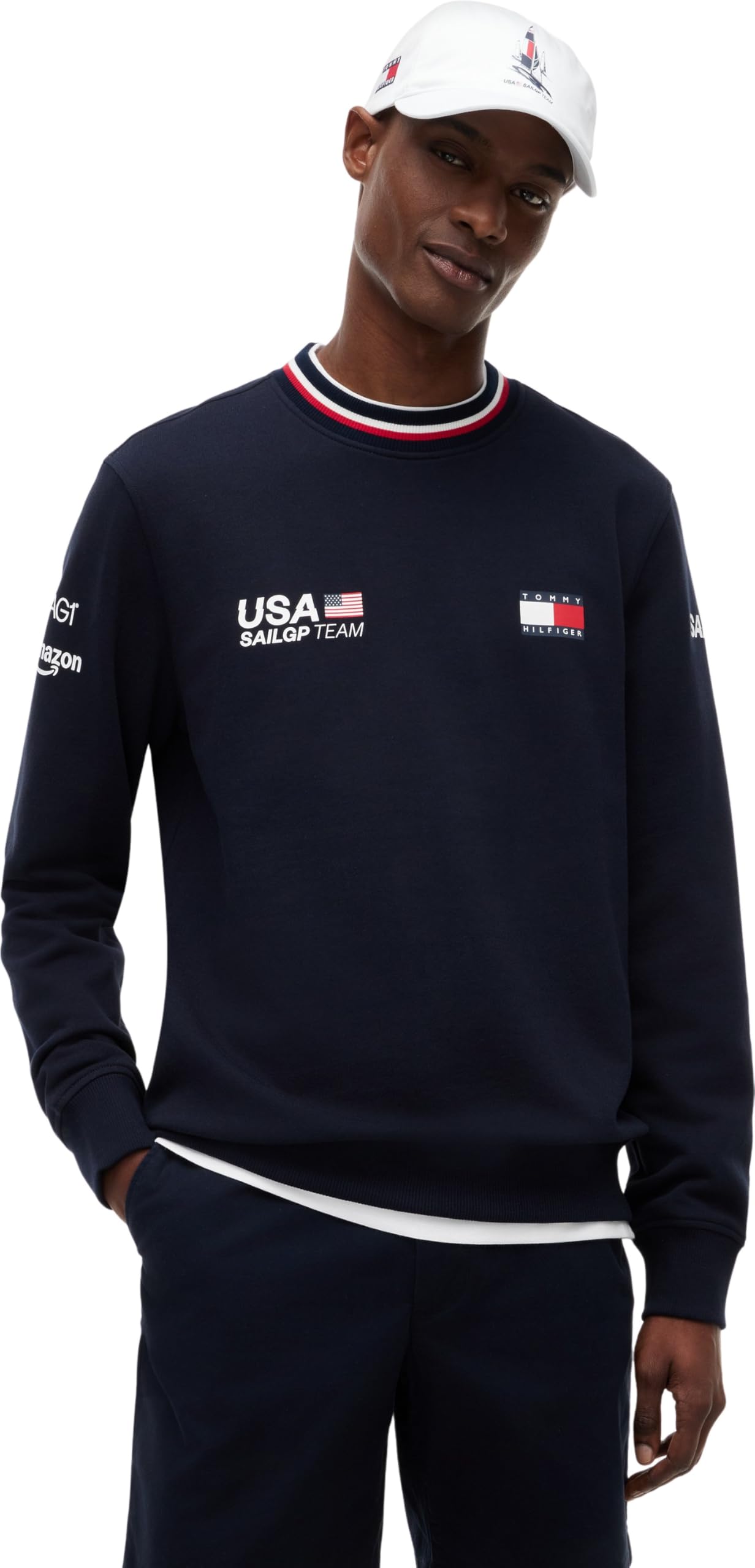 Tommy Hilfiger Herren Sweatshirt US SailGP Replica aus Baumwolle