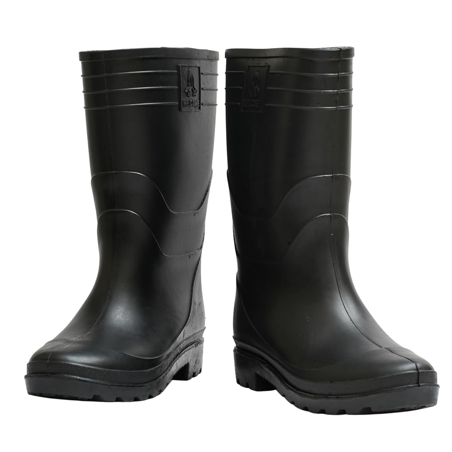 Welcome Gumboots for Men & Women, Industrial Safety Boots, Waterproof, Anti-Slip, Acid & Chemical Resistant, Dual Density Sole | Durable Rain Shoes for Farming, Cement Industry, Agriculture, Construction