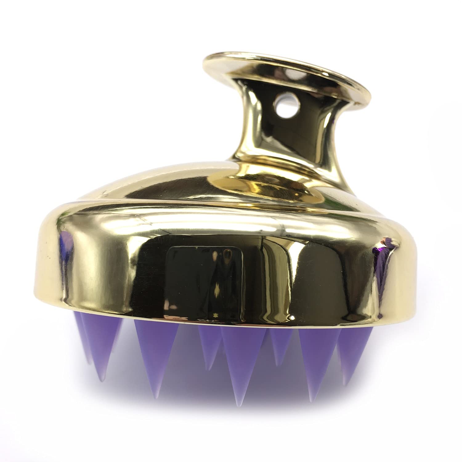 Dawsh Wet & Dry Manual Head Scalp Massager Shampoo Brush - Massage Hair with Waterproof Stylish Design Soft Silicone Bristles - Essential Everyday use DIY Spa Treatment (Gold)