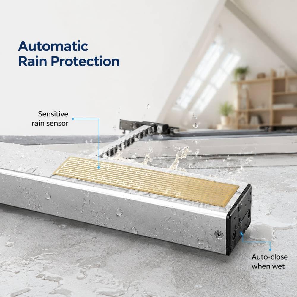 Apri Finestra Elettrico Universale, attuatore 300mm per infissi e lucerni