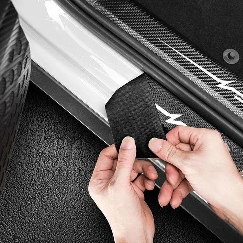 に適合 シビック カーボンファイバー ドアシルガード ステッカー 保護フィルム トランク バンパーガード ストリップ シル 傷防止