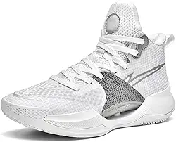 Tênis de basquete masculino leve, malha respirável, sola de alta tração, tênis adequados para academia