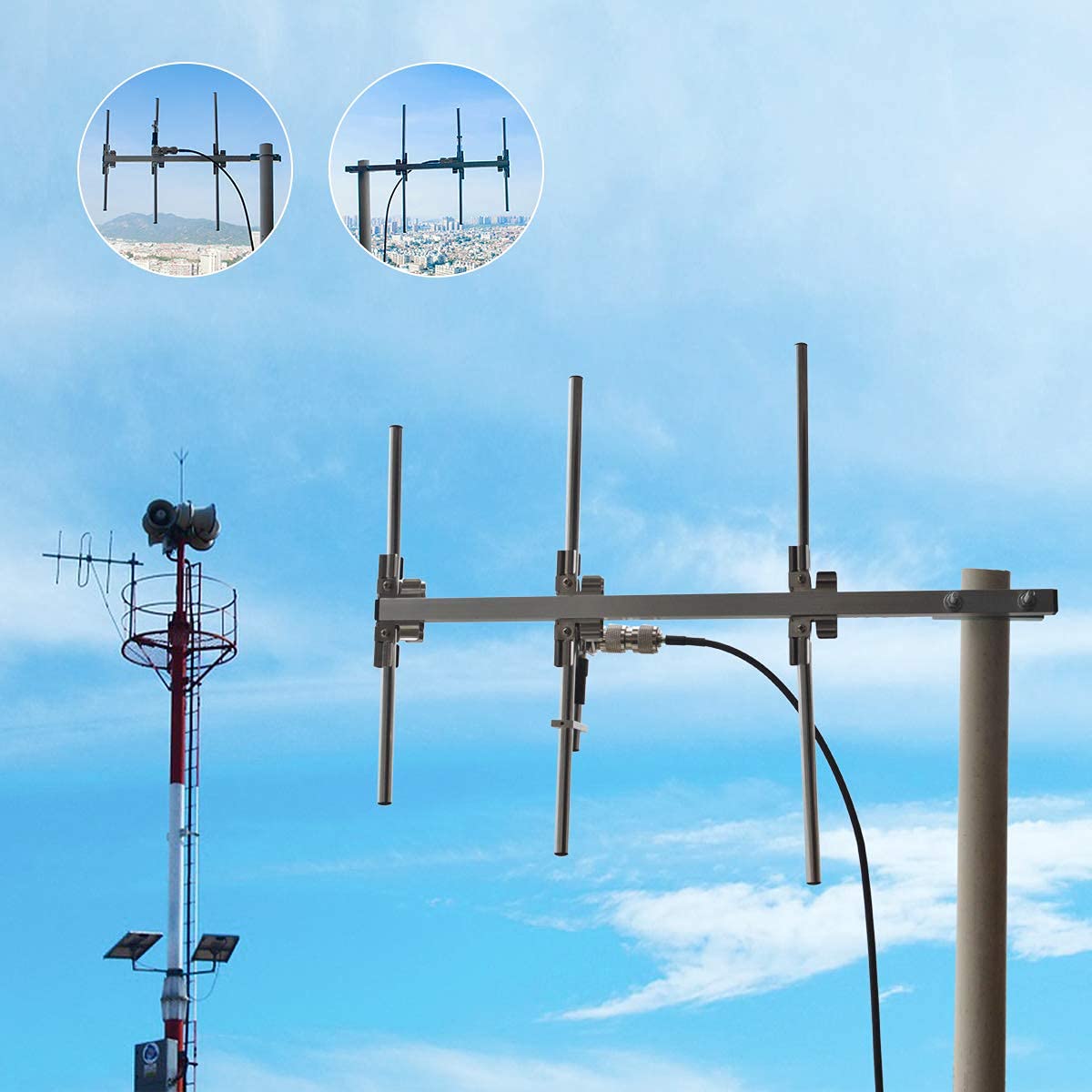 Buy TWAYRDIO Foldable Ham Radio Yagi Antenna UHF 400470Mhz Long Range