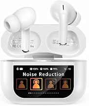 Wireless Earbuds, Bluetooth 5.4 Ear Buds, ENC Noise Cancelling Headphones with 48H Playtime, Bass Stereo Sound, Compatible with iPhone Air/17/16/15/14/Android, Pad - White