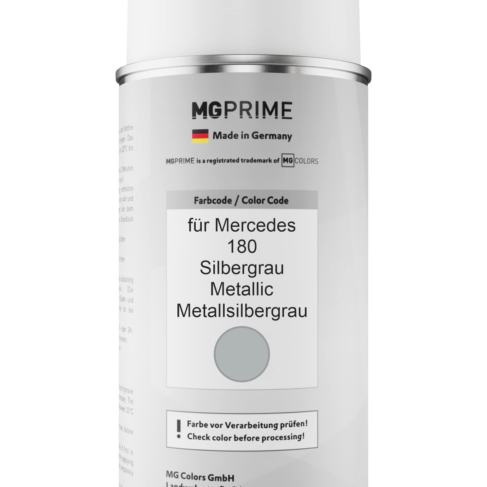 Peinture Kit Bombe Aérosol 2C Pour Mercedes 180 Silbergrau Metallic Gris Argent 4063641389091