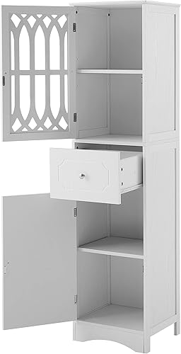 Miniatura 9 de Bellemave Armario de baño, armario de almacenamiento con cajones y puertas, gabinete de piso de baño, armario de despensa de cocina con puertas para