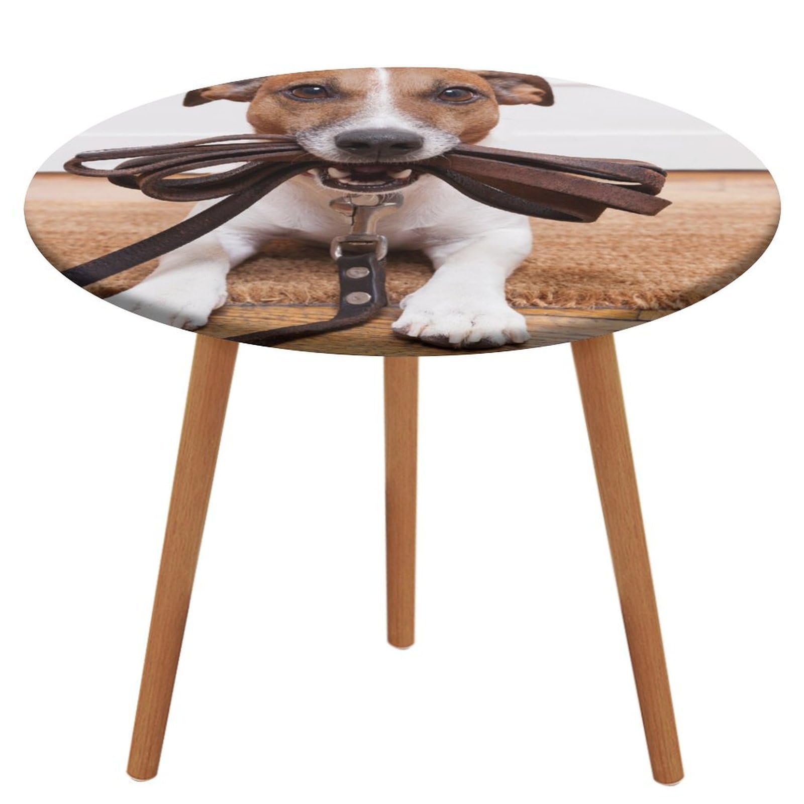 Dog Round Tablecloth Table Protector Cover For Dinning Room Kitchen Picnic Party