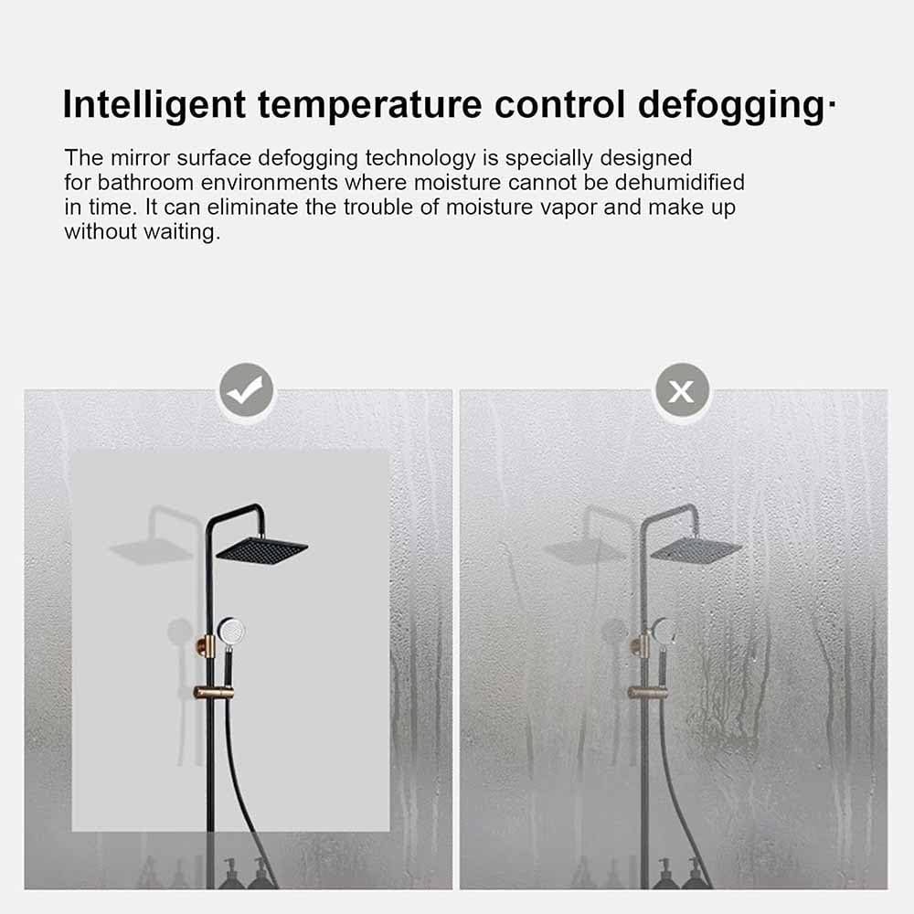 調光機能付きLEDバスルームミラー、ライト付き、20インチ&times;28インチ、曇り止めライト付き化粧台、3色、30インチ&times;40インチ、フレ