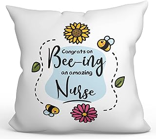 MUGFFINS NURSE Cushion Padding included - in English - Thanks For Beeing Amazing - Funny gift - Pillow: cover and filling 15.7x15.7 inches