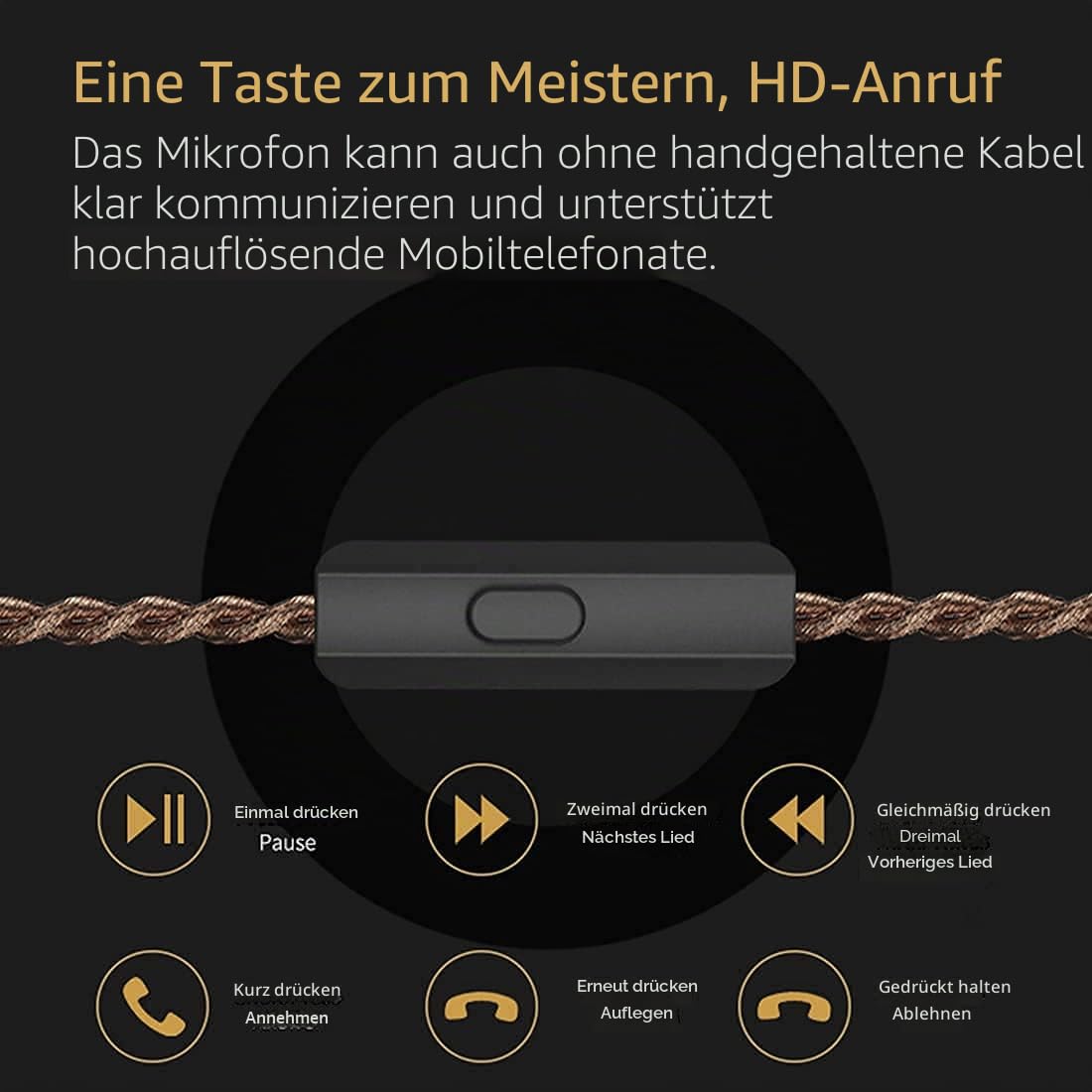 CCA C12 5BA 1DD Stereo Bass Kopfhörer In Ear Kopfhörer mit Kabel Noise Cancelling Sport Earbuds Headset für Musiker Audiophile Sänger DJ