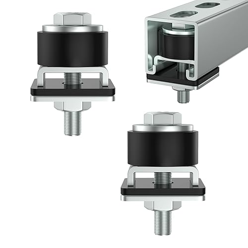 Miniatura 6 de SKTREX Diseño antideslizante Ruedas de rodillos de carro Limit Trolley Assembly Positioning para canal de puntal Unistrut con 1-58" de ancho y todos