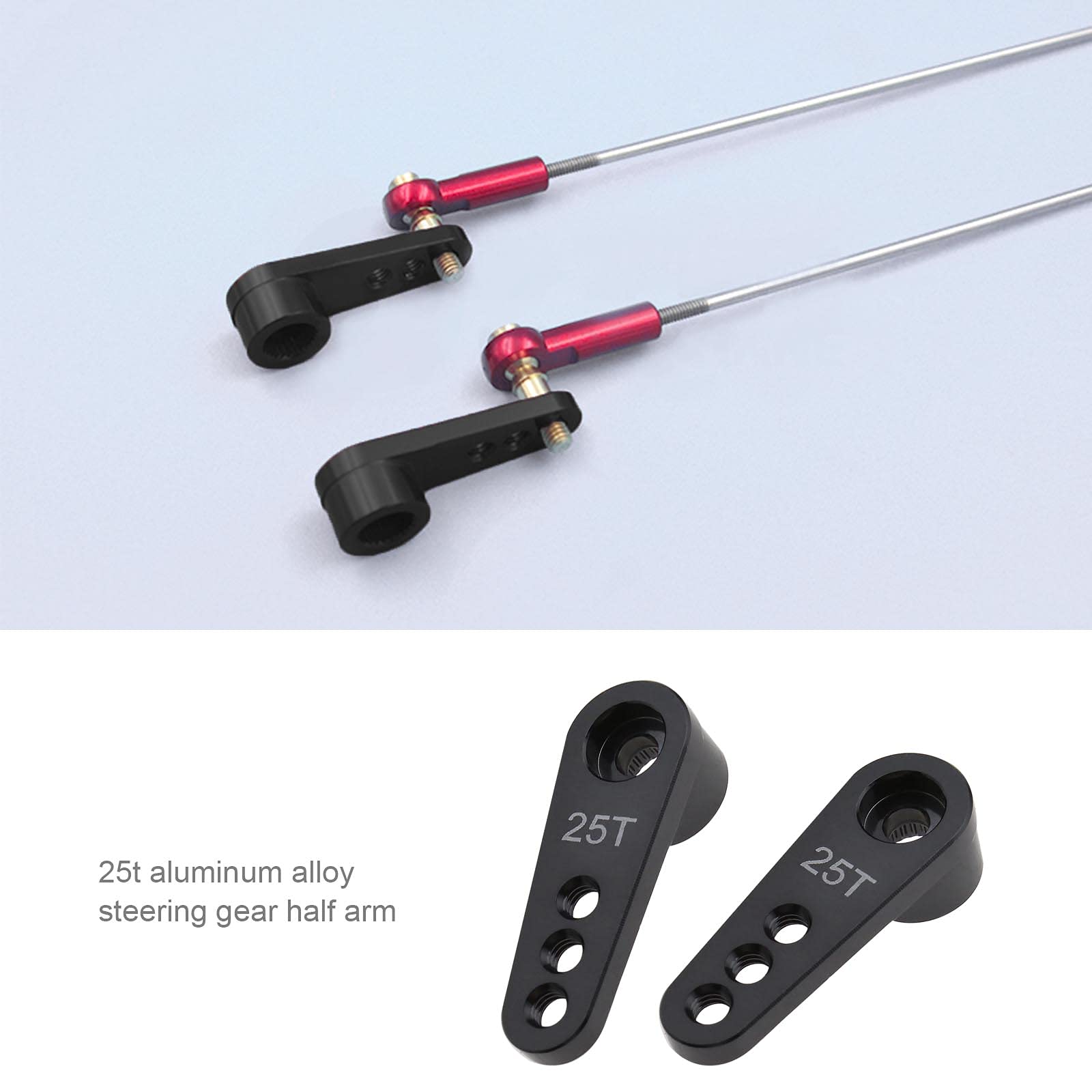 2 Bras De Servo 25T En Aluminium – Réglables, Pour Voitures RC 1/10 & 1/8 (compatibles TRX4, Capra, SCX10…) - 2