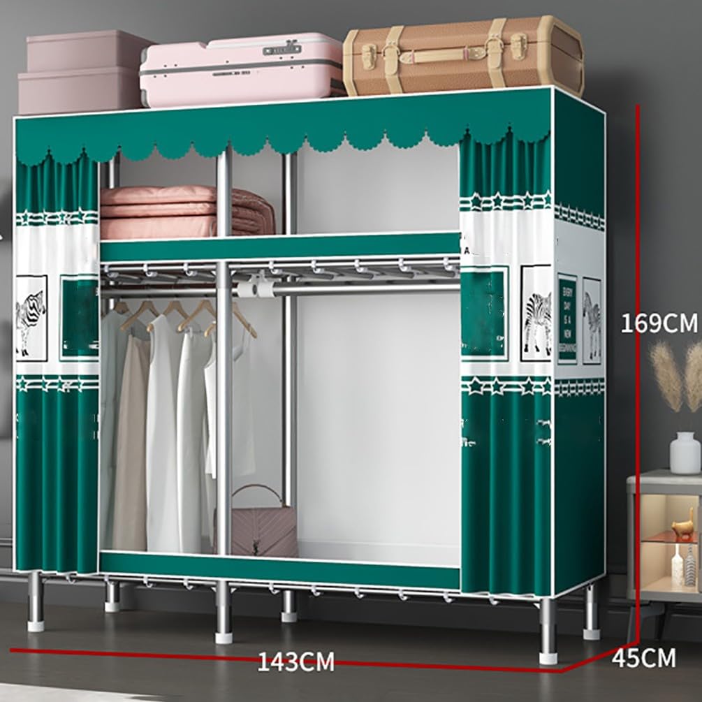 Armadio guardaroba portatile Armadio con ripiani e asta pensile Rivestimento in tessuto non tessuto Organizzatore per armadio in tessuto non tessuto Armadio per camera da letto