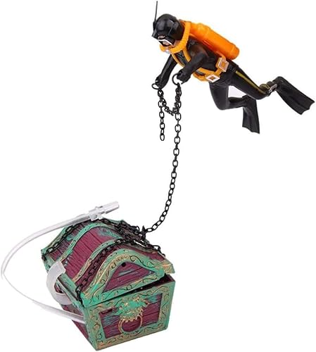 Saim Adorno de paisaje de pecera de acuario tesoro de buzo decoración de burbujas de aire