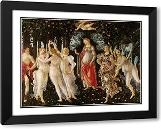 Botticelli, Sandro 17x15 Black Modern Framed and Double Matted Museum Art Print Titled Primavera