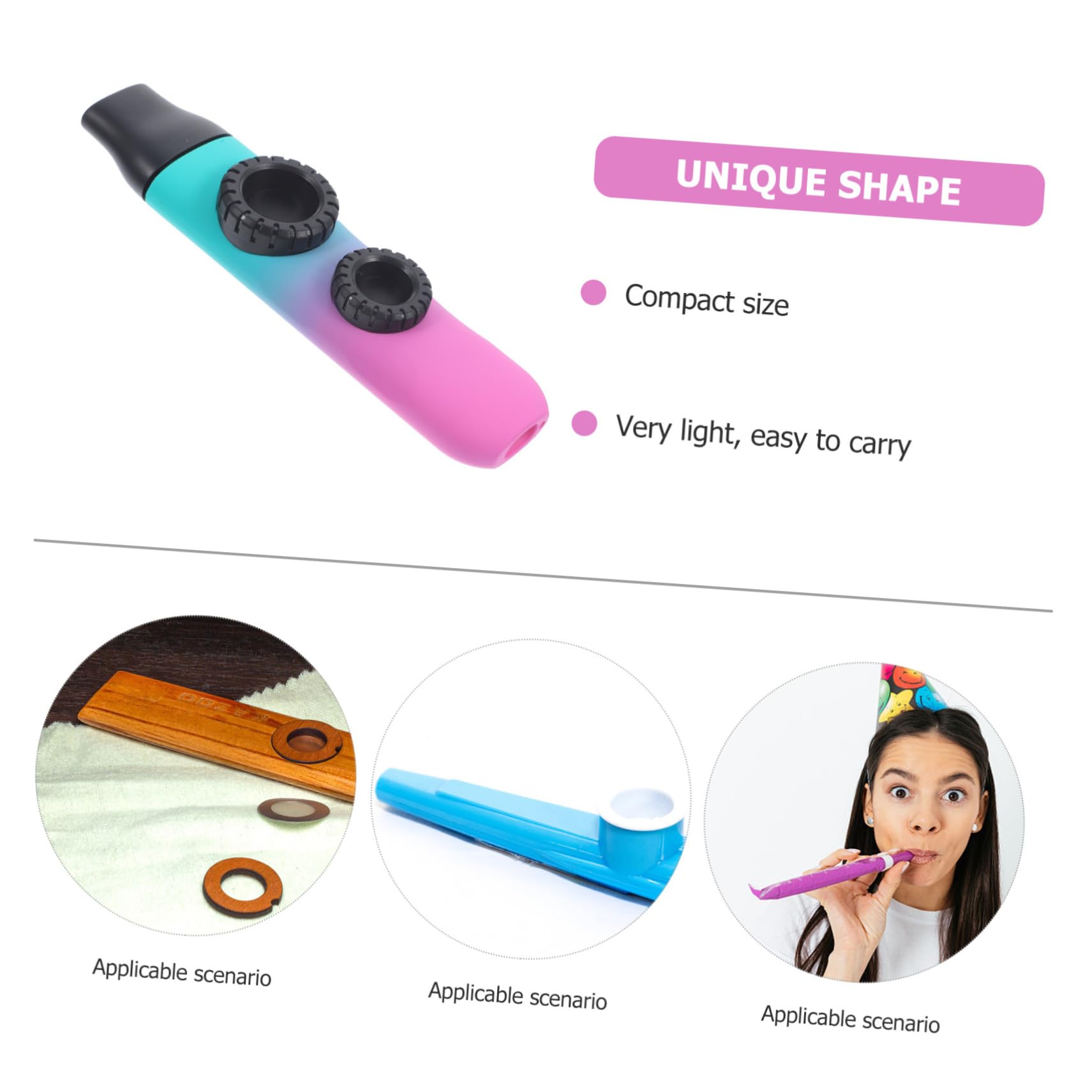 BESTonZON 3ensembles Kazoo Professionnel Réglable à Double Sécable Pour Ukulélé Et Guitare Instrument Musical Pour Adultes
