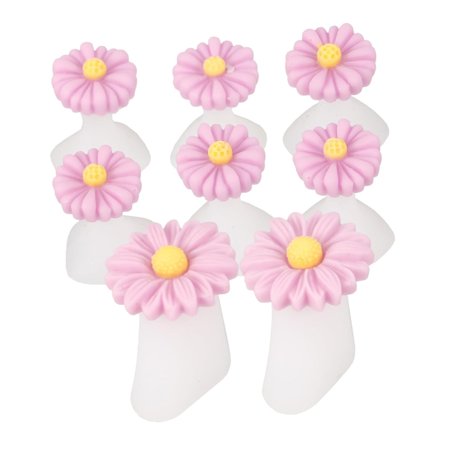 Daisy Flower Silicone Toe Separators for Women Comfortable Nail Art Spacers Soft Pedicure Tool Wearable with Sandals Non-irritating Foot Care Accessory