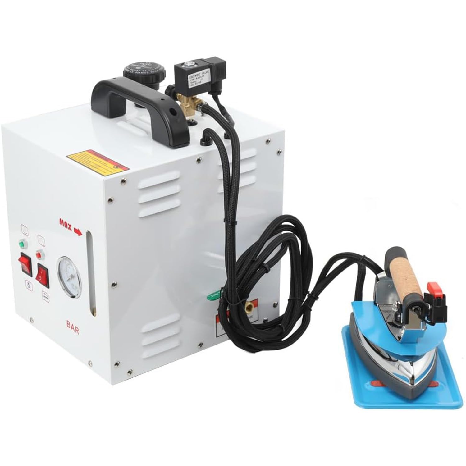 Qiang Industrial Grade Electric Steam Iron Boiler,Steam Press Ironing Station,4L Water Tank,900W Aluminium Base Iron,Multi Adjustable Setting for Dry Cleaner,Clothing Boutique & Curtain