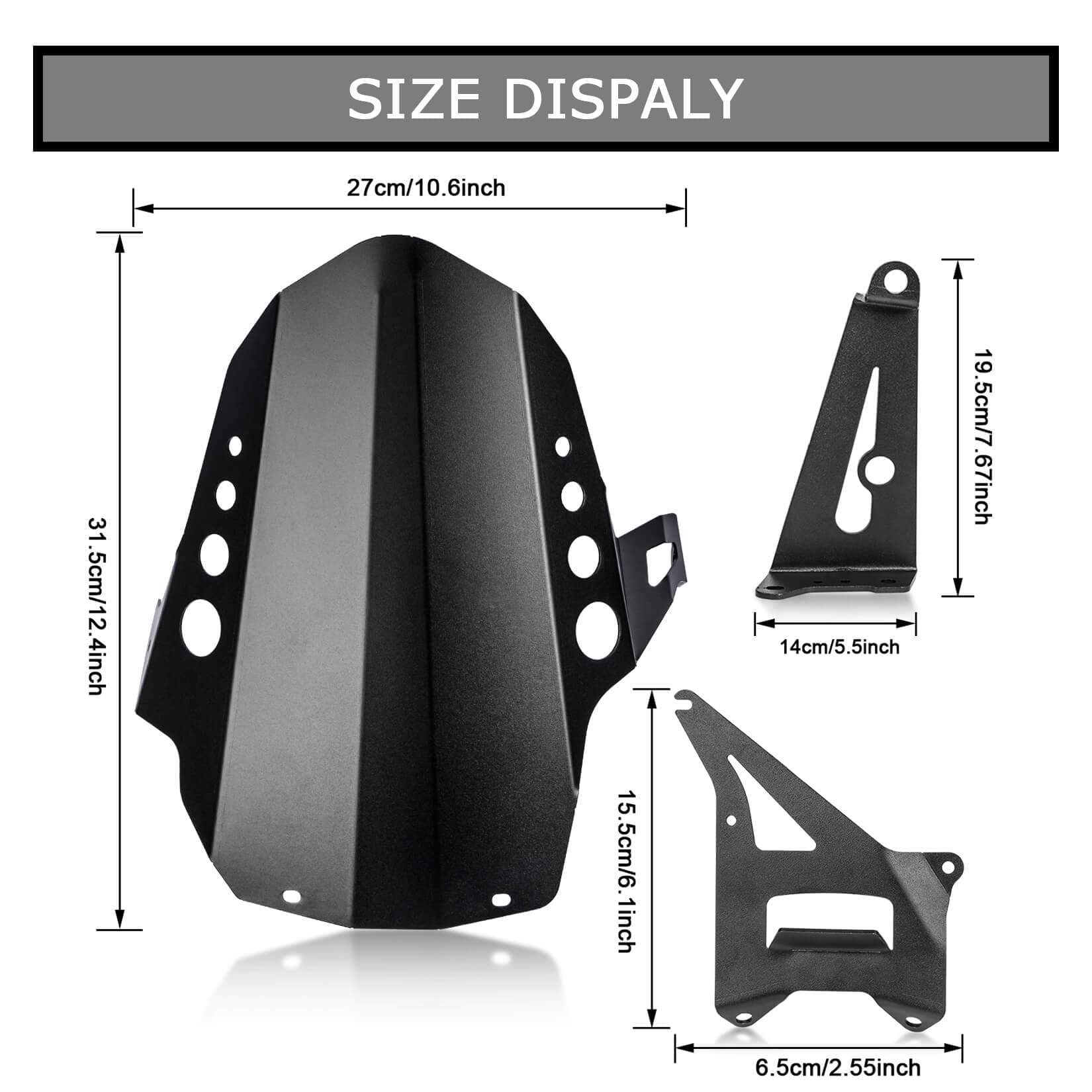 Guardabarros para Motocicleta, PSLER Protector de Barro, Protector Rueda Neumático Trasero Motocicleta para X-ADV 750 Forza 750 2017-2022(Negro)