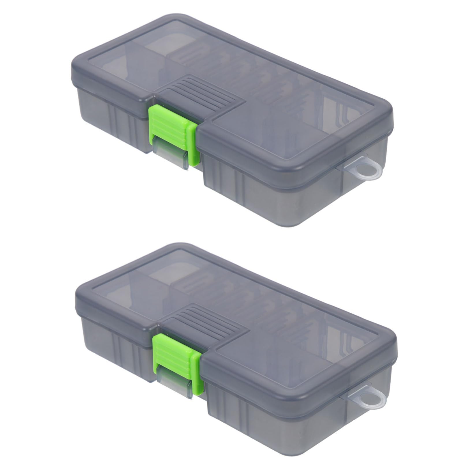 POPETPOP 2Pcs Double Sided Fishing Tackle Storage Box Portable Fishing Tools Organizer with Multiple Convenient Outdoor Use Safe Lid Design