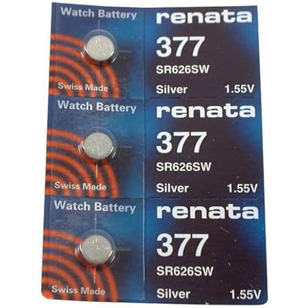 Amazon.com: #377 Renata Watch Batteries 3Pcs : Health & Household