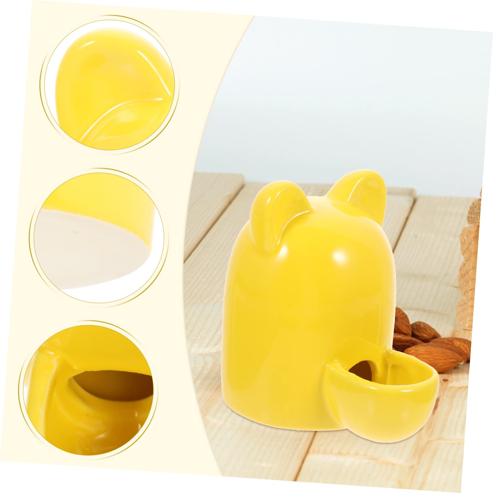 FRCOLOR 4 fuentes para beber, erizos, accesorios para conejos, comederos para animales, recipiente para guinea, suministros para animales pequeños, recipiente para comida para mascotas, plato de