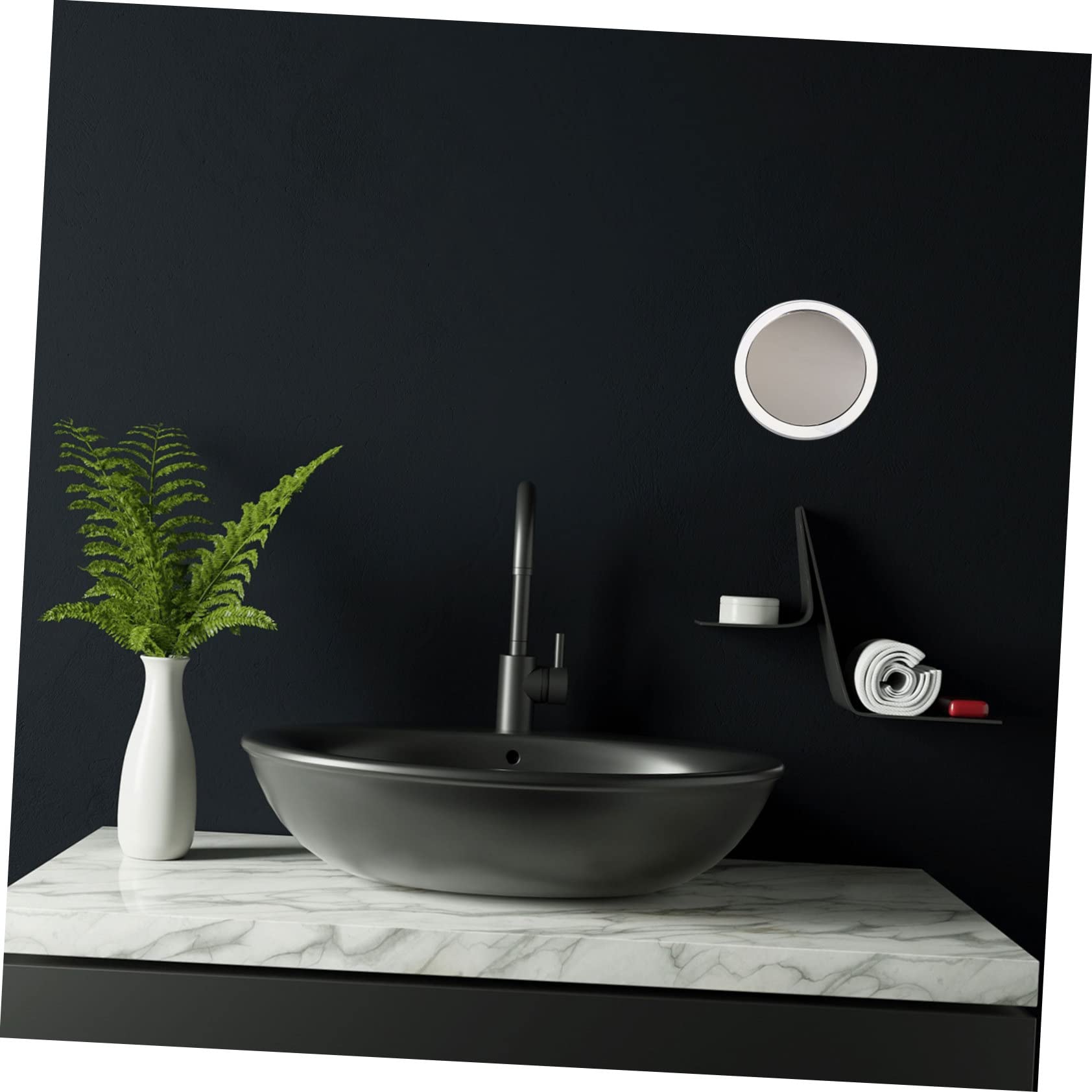 3 espejos de maquillaje con ventosa para baño, espejo de aumento portátil, espejo de aumento de ventosa, espejo de aumento de ventosa, 10 unidades, color para mujer, de plástico LED
