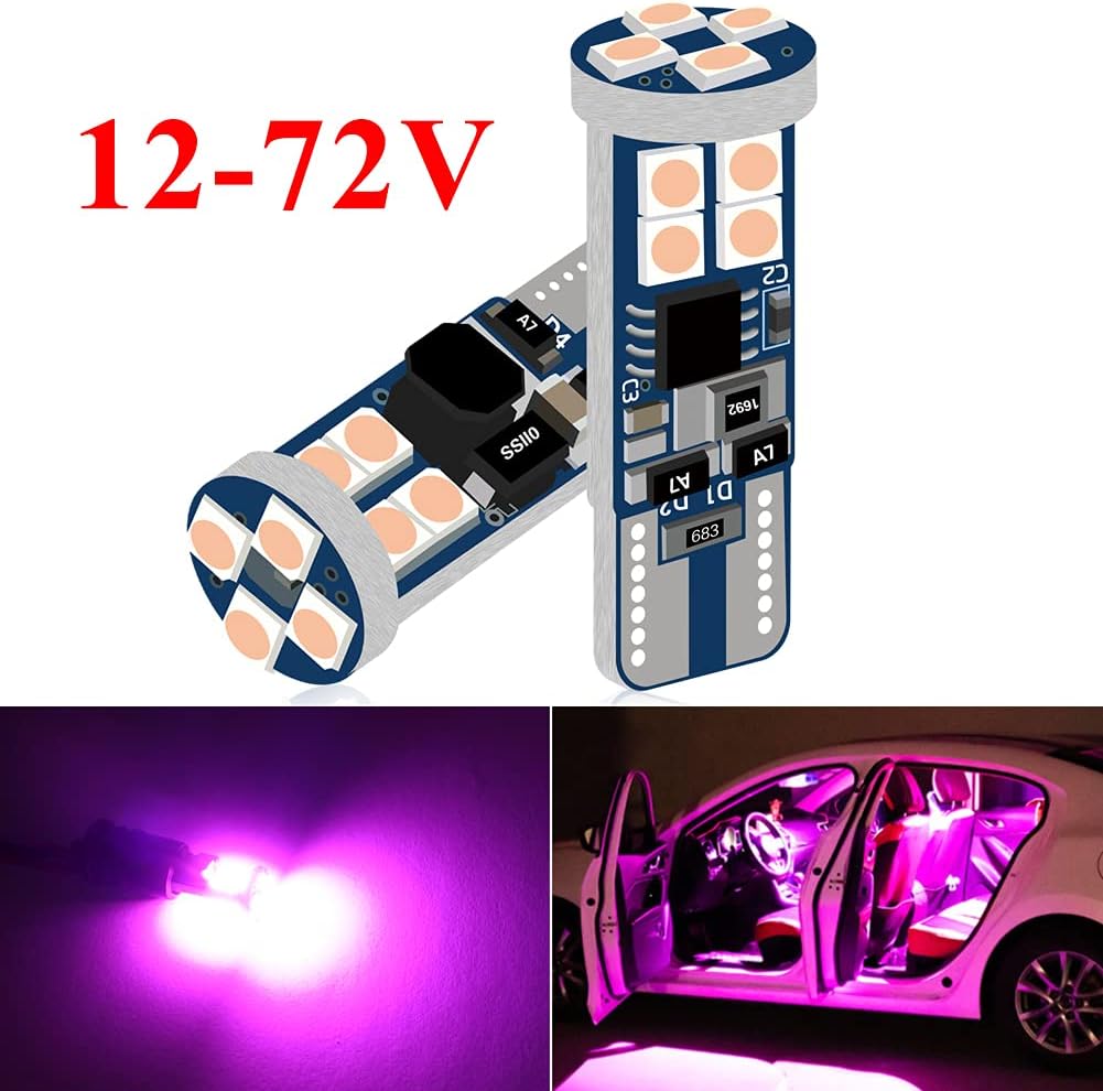 Duabhoi T10 Led ポジションランプ 爆光 12 72v車兼用 ライセンスランプ ポーチライト ルームライト 無極性 Dc24v 12連3030チップ W5w 194 168 ポジションライト インテリアライト ナンバープレート ライトデジタルライト 自動車 オートバイ 電気自動車 トラック