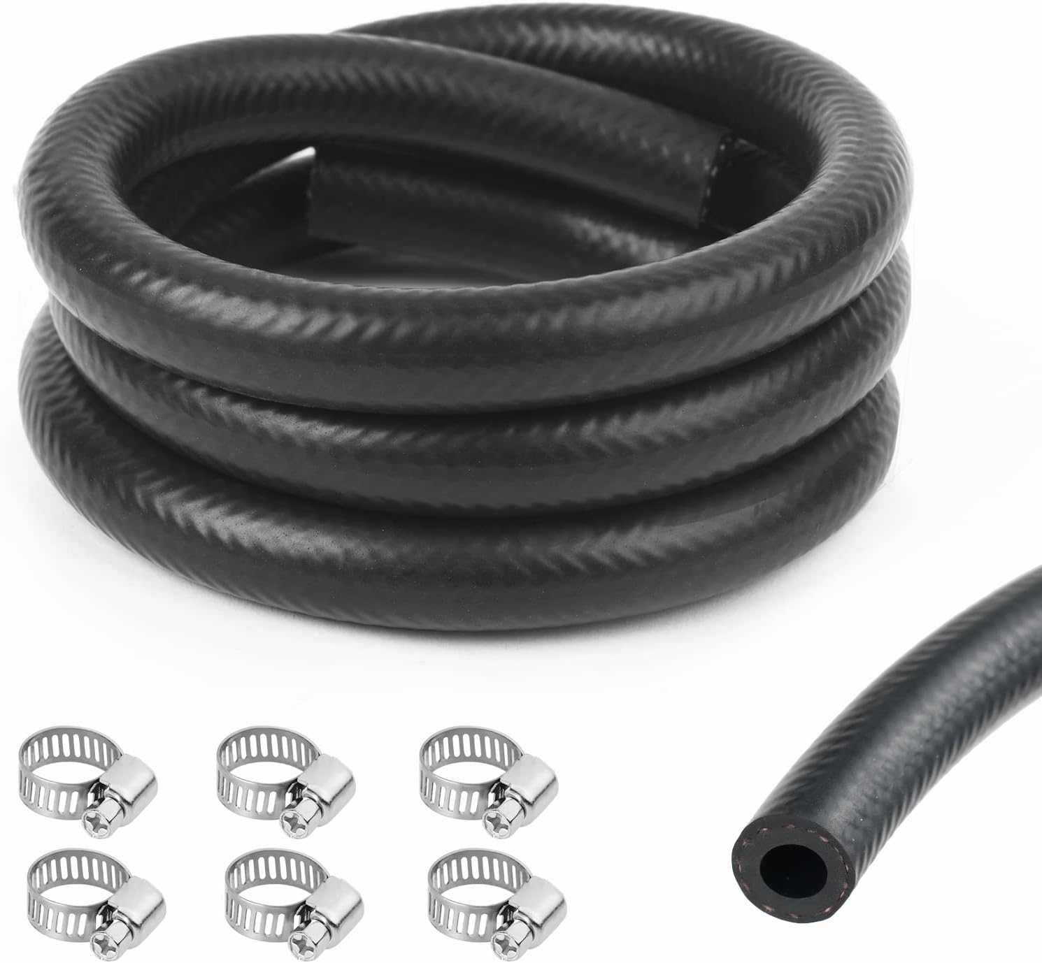 URAQT 5mm Fuel Line Hose, 3.28Ft 3/16 Inch Inner Diameter Fuel Line Set