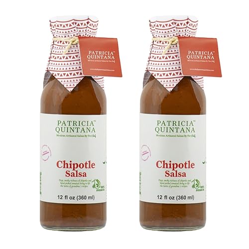 Patricia Quintana Chipotle Salsa - Ingredientes mexicanos artesanales auténticos  Cobertura perfecta para tus tacos, burritos, enchiladas u otra