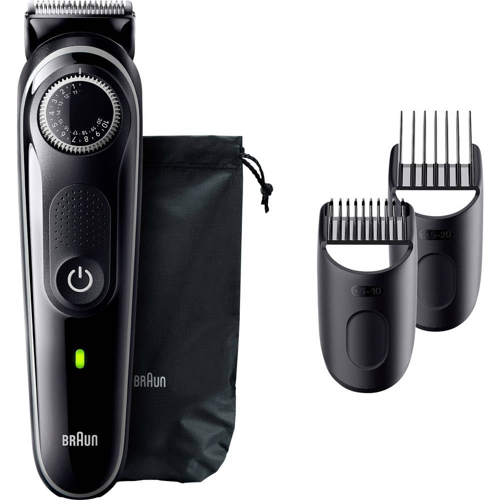 Braun Recortadora de Barba Series 3, Máquina Cortar Pelo, Maquina de Afeitar, Cortapelos Hombre con Lámina Ultraafilada, 40 Ajustes de Longitud, Recargable, 80 Minutos de AutonomÃa, BT3440 GreenCircle Certified: Certified Energy Savings