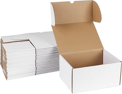 Miniatura 40 de ZBEIVAN Cajas de envío pequeñas negras de 8 x 6 x 4, 20 paquetes de cajas de cartón corrugado para embalaje de regalos de pequeñas empresas con tapas
