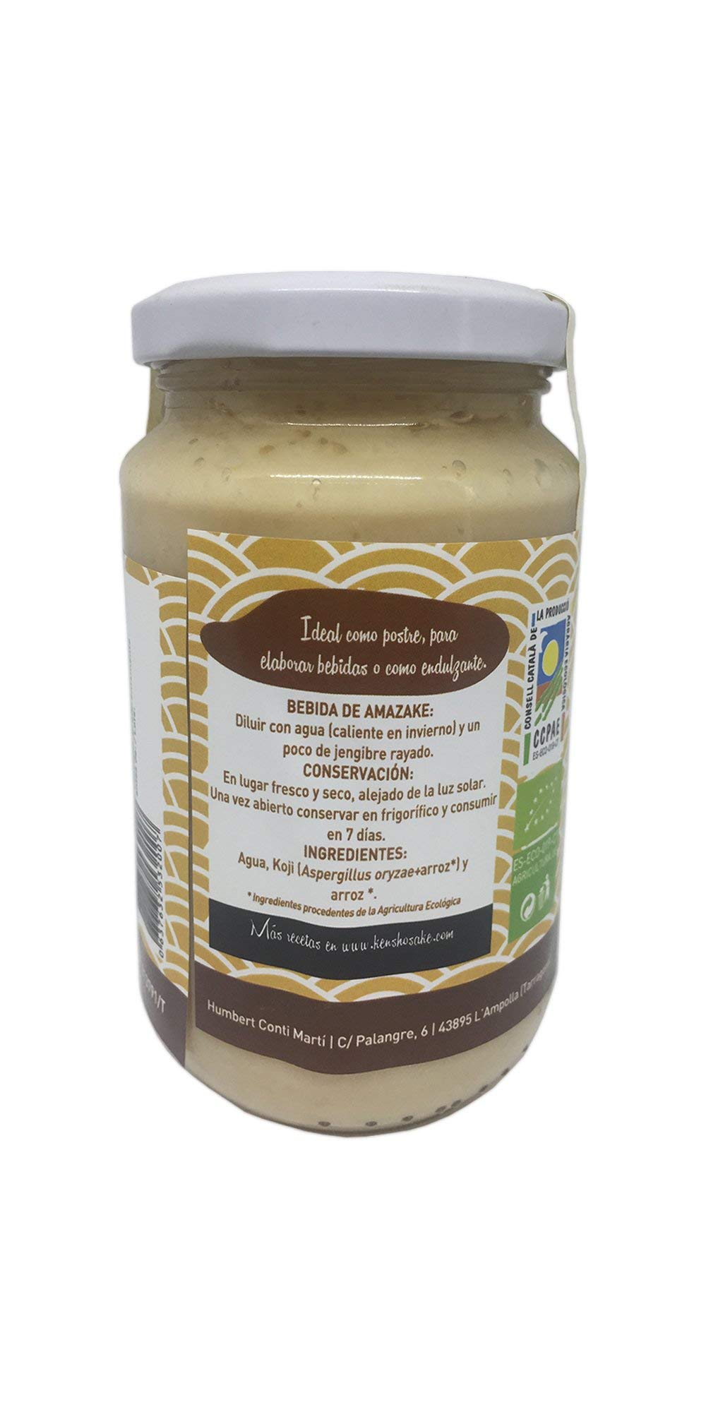 Kensho | Amazake Ecológico | Postre dulce de Arroz Ecológico | Fermentación Natural | Alimento Macrobiótico | Altamente nutritivo | Elaborado con arroz ecológico del Delta del Ebro