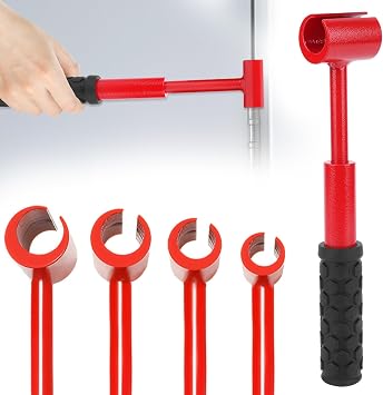 ASIEIT Door Hinge Adjustment Tool, 4 in 1 Hinges Gap Adjusting Wrench, Upgraded 0.55-0.98 Inch, Heavy-duty Door Hinge Adjustment Tool for Standard Round Bolts, Residential and Commercial Use