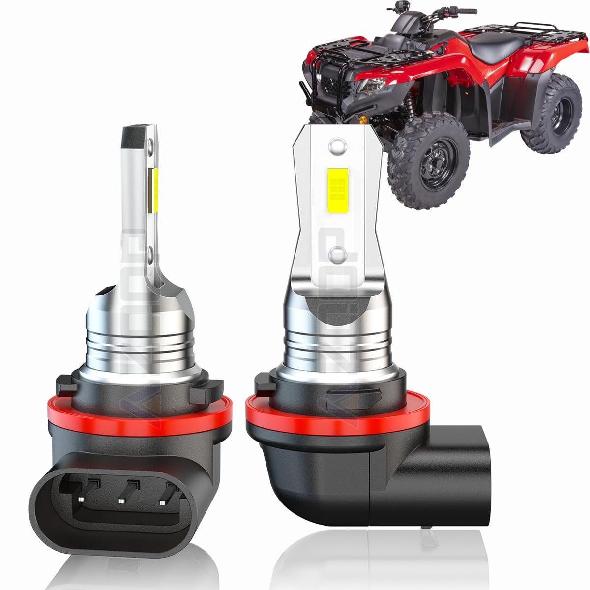 SYJIIP 34901 HR3 A21 Light Bulbs Compatible with Honda Rancher Rubicon Fourtrax Foreman TRX420 TRX500, 34901-HR3-A21 ATV UTV Accessories, 6000K Cool White, Plug and Play Waterproof, Pack of 2