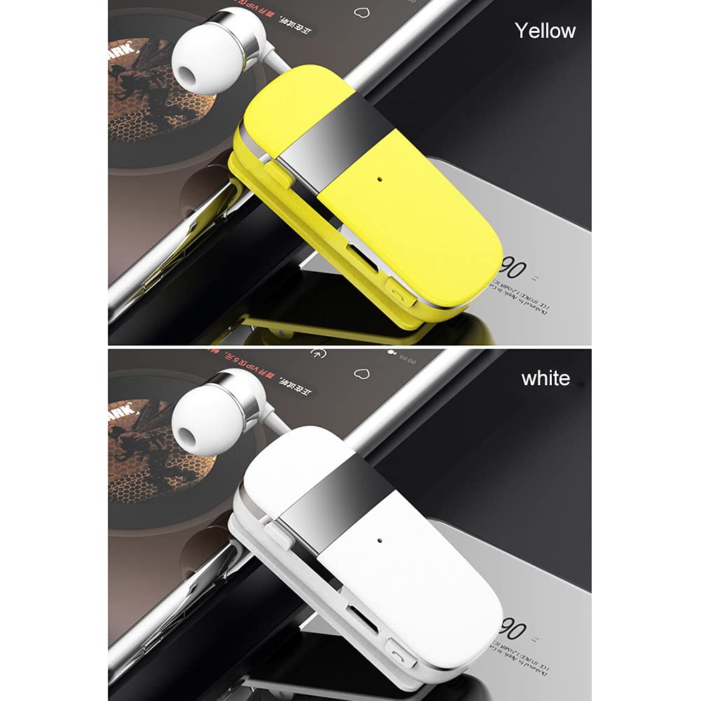 MoreChioce Cuffie Bluetooth 5.0, Auricolare Bluetooth Senza Fili Retrattile Cuffie Auricolari con Cancellazione del Rumore Cuffie Wireless Auricolari Cuffie Bluetooth nell'orecchio,10m,Grigio,k53
