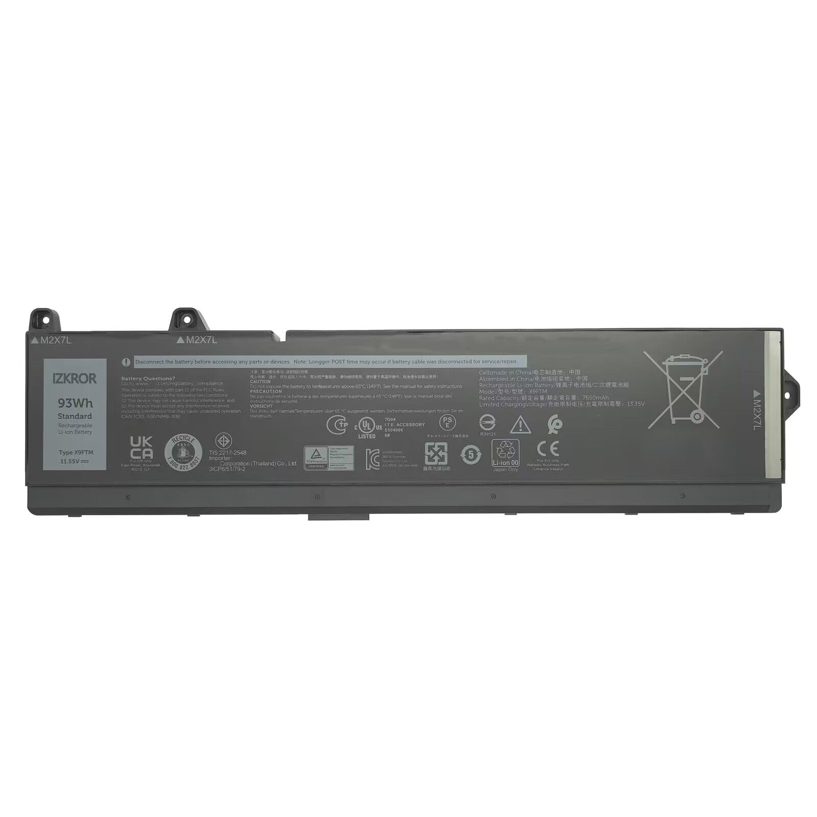 Amazon.com: IZKROR X9FTM 93Wh Battery Replacement for Dell Precision 7680 / Precision 7770 / Precision 7780 Series Notebook Laptop 965V4 5JMD8 05JMD8 11.55V 7650mAh 6-Cell : Electronics amazon-com-izkror-x9ftm-93wh-battery-replacement-for-dell-precision-7680-precision-7770-precision-7780-series-notebook-laptop-965v4-5jmd8-05jmd8-11-55v-7650mah-6-cell-electronics