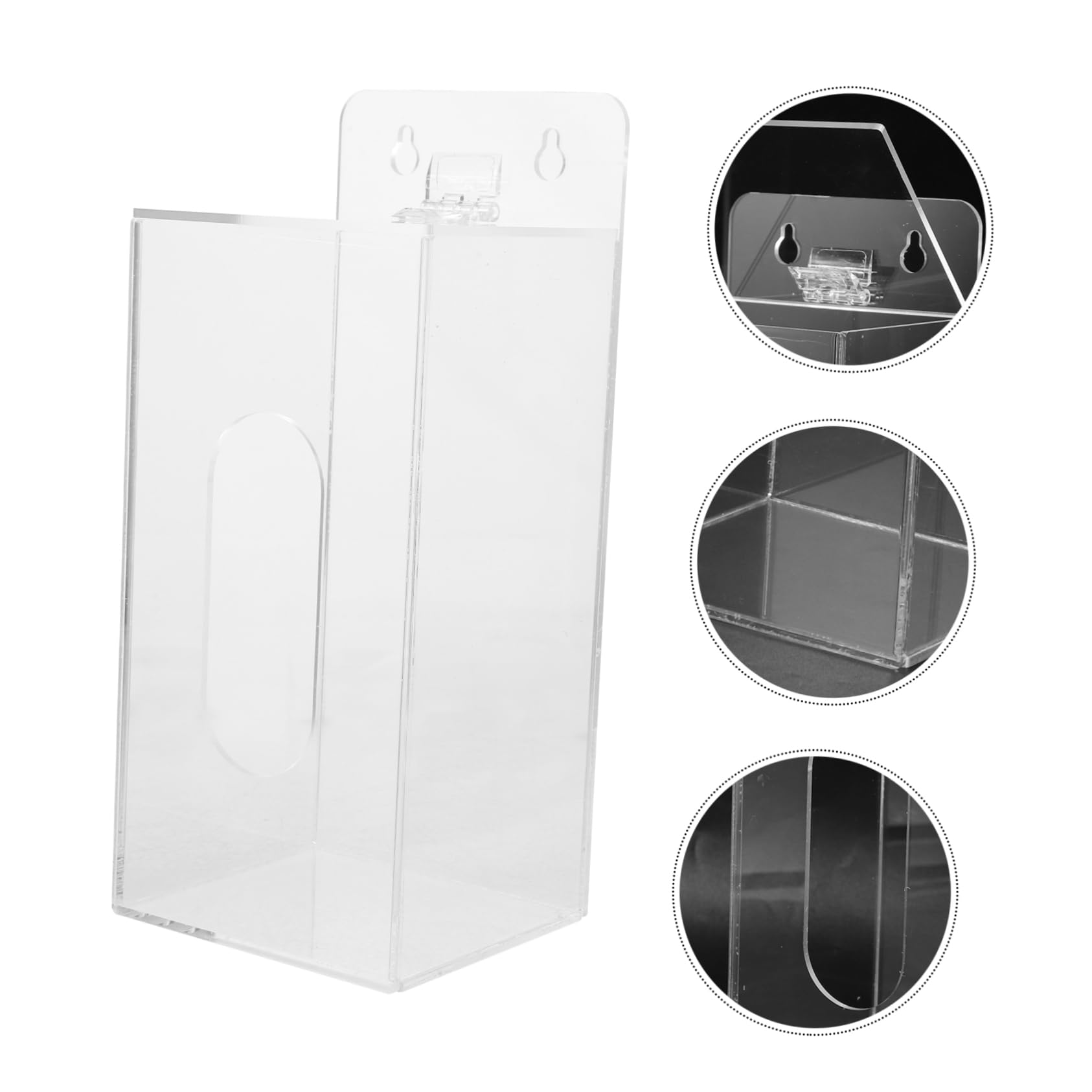 BESTYASH Wandhandschuhhalter Aus Acryl Transparente Handschuhspenderbox Zur Wandmontage Für Einweghandschuhe Maskenhalter Und Aufbewahrung Für Labor Arztpraxis Krankenhaus