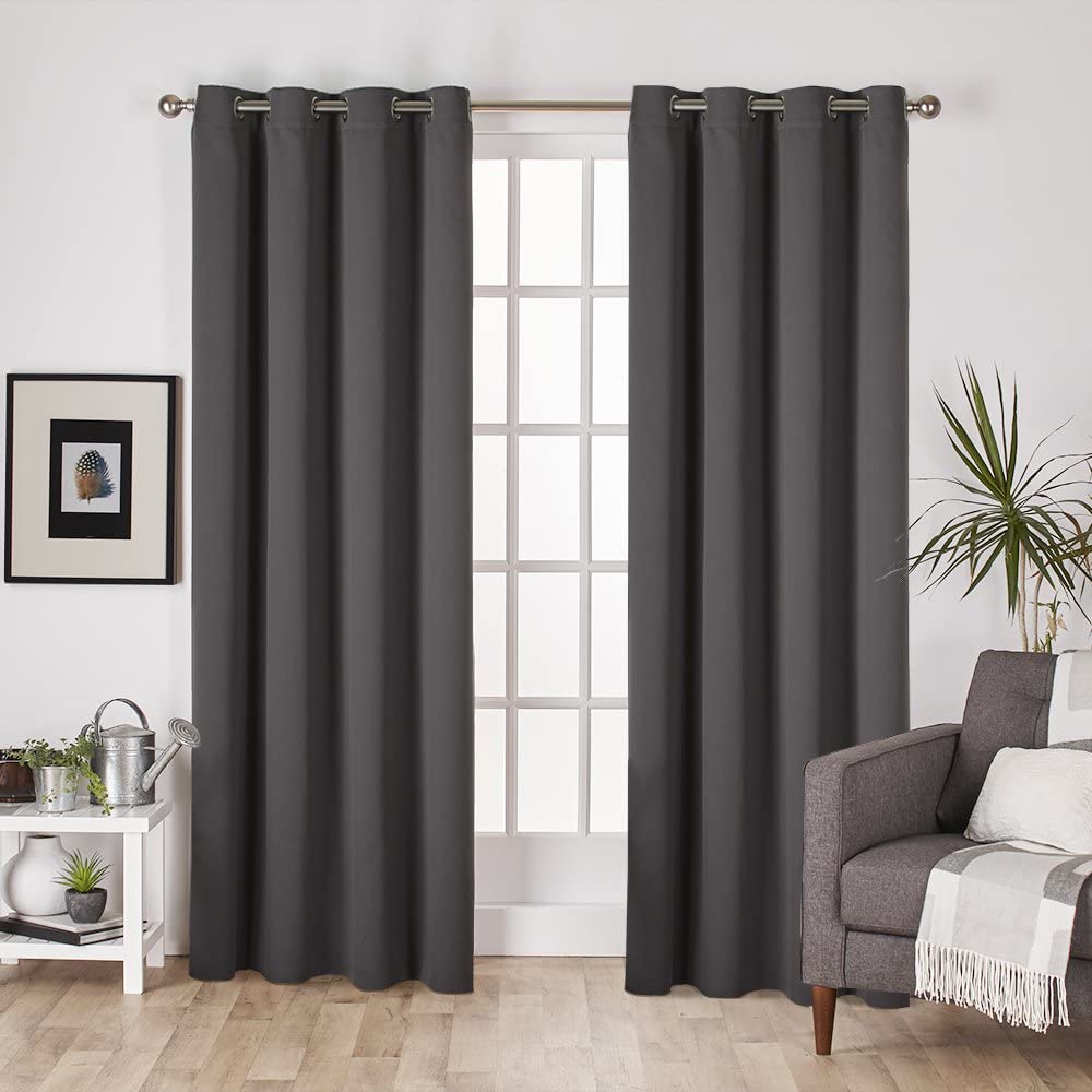 Rideaux occultants contre la lumière HOMEROKK lot de 2 anthracite 140x240cm