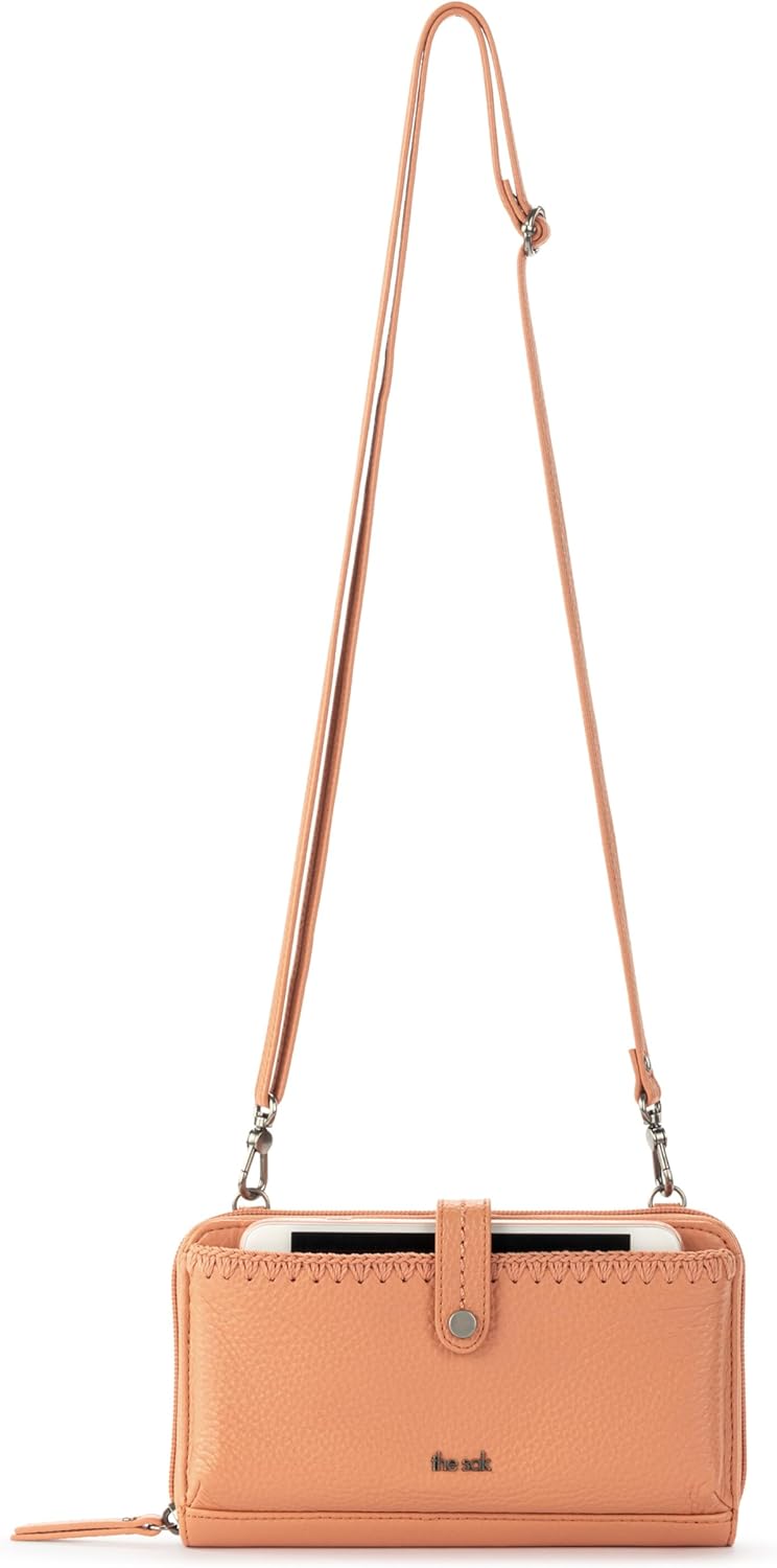 The Sak Iris Smartphone Crossbody Bag in Leather, Convertible Wristlet Purse Design, Nectar - Image 6