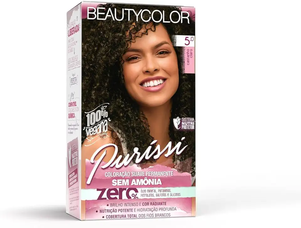 Coloração Kit BEAUTYCOLOR Puríssi Sem Amônia - 5.0 Castanho Claro