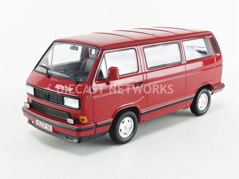 Norev Miniatur Auto 1:18 kompatybilny do oryginalnych Volkswagen T3 Bus Red Star 1992 Rot 188542- Model