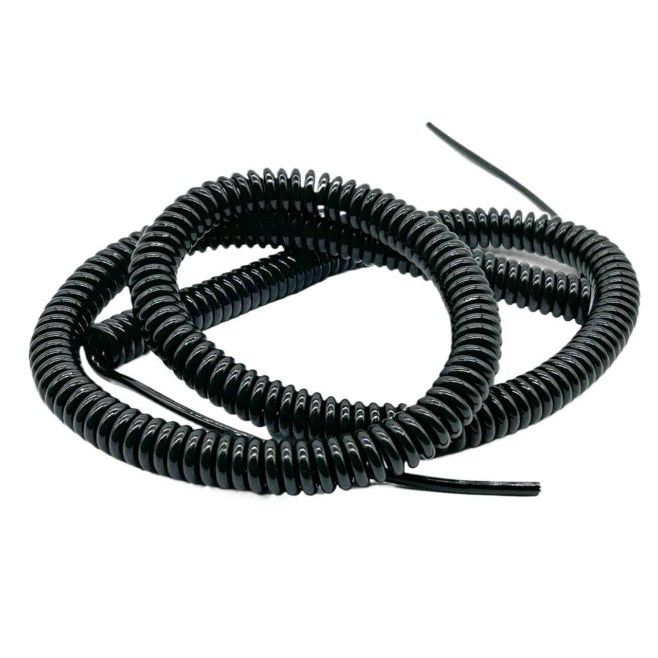 Cable para auricular de teléfono fijo Cable espiral de protección 11 metros, alambre telescópico resorte poliuretano 22AWG, 10-21 núcleos(21 cores)