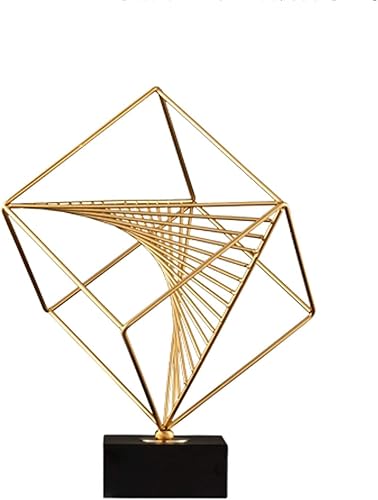Chinese feng Shui Statue Sculpture Golden Hollow Square Piano Ornaments Made of Alloy MaterialDecor Ornaments for Home Bathroom Room Bedroom Estatua