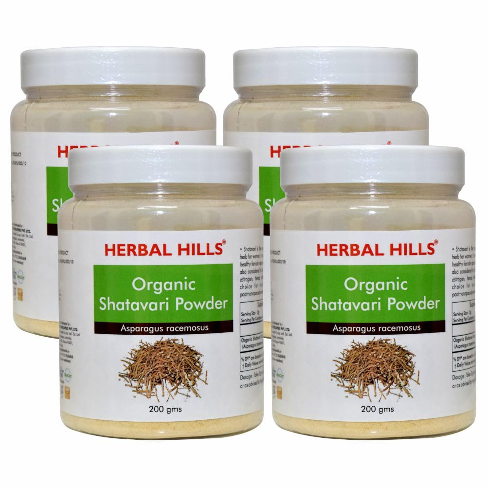 Herbal Hills Organic Shatavari Powder (200 g (Pack of 4))