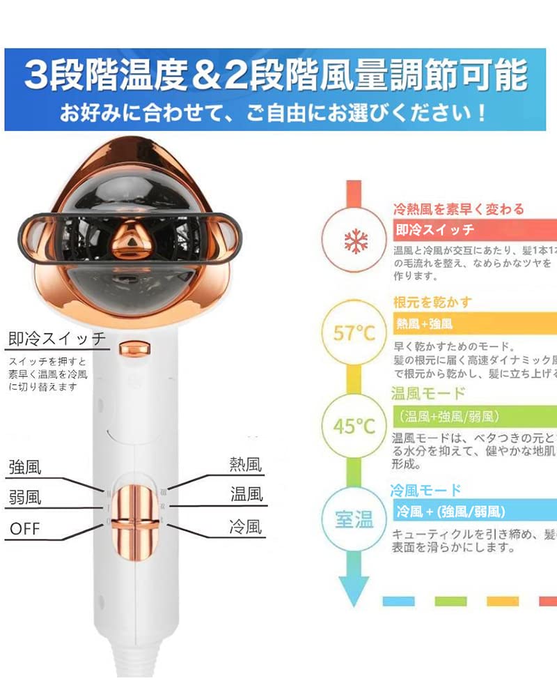 Diurwur【2023革新モデル】ドライヤー ヘアドライヤー 人気 ランキング Amazon | Diurwur【2023革新モデル】ドライヤー ヘアドライヤー 人気