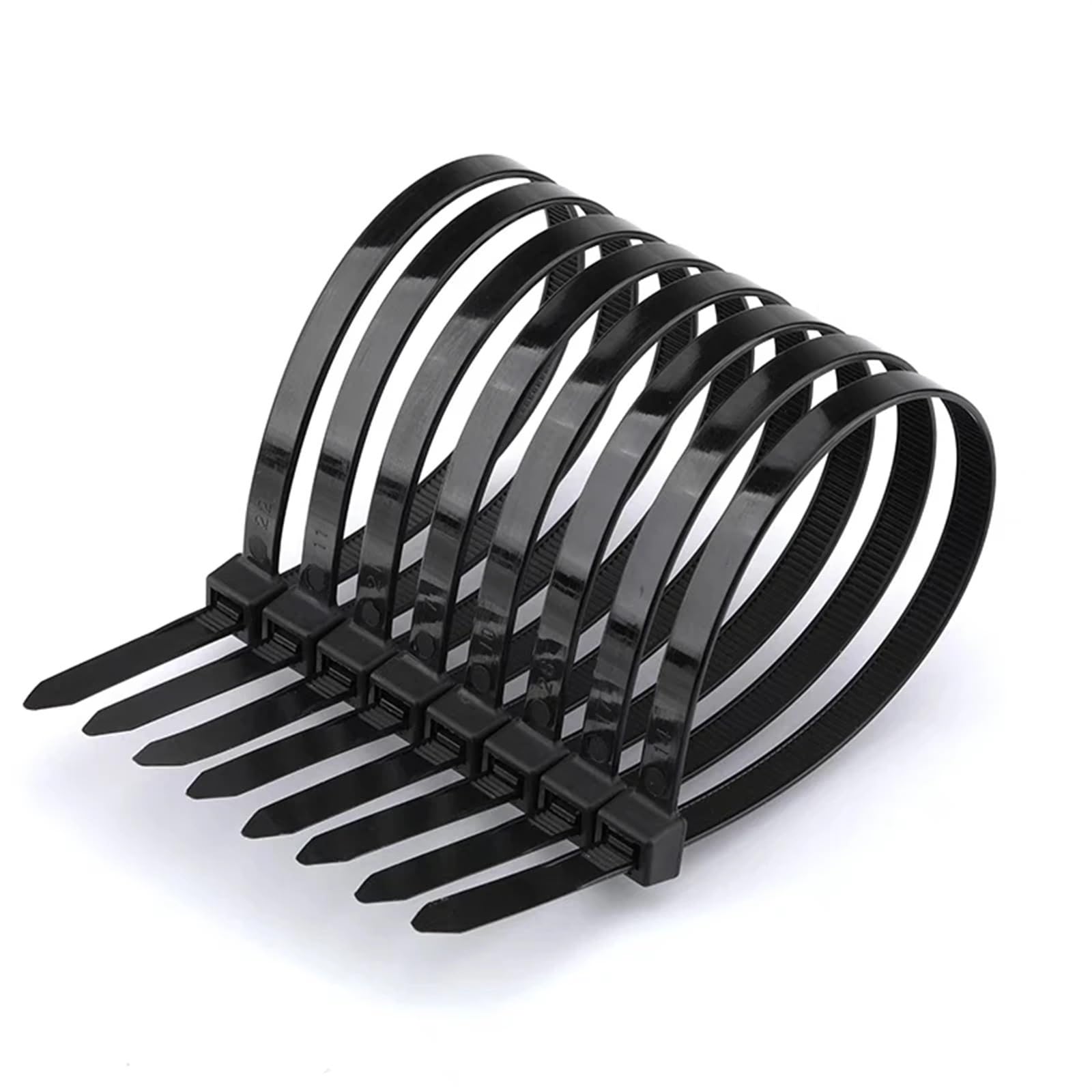 Attache Cable Attache de câble en Plastique et Nylon Noir, autobloquant, 5x300mm, Anneau de Fixation, Attache de câble, Fermeture éclair, Sangle en Nylon, Ensemble d'attaches 3x100mm(500pcs)