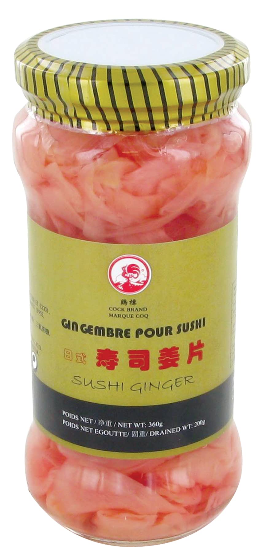 Gingembre Coq pour Sushi 340g/Pot - Lot de 1, 2, 3, 4 et 24 Pots - Livraison Gratuite France - Expédition depuis France par la sté Bo Time (4)