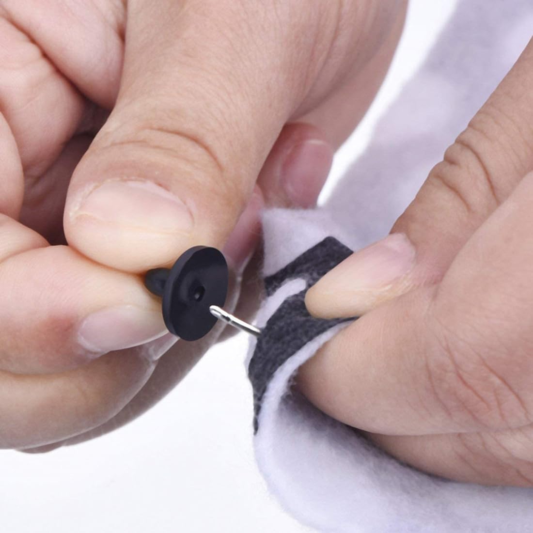 Pin Backs Pin Keepers Pin Backings PVC Rubber Butterfly Clutch Pin Lock Clasps Holder Pin Fasteners Cap for Tie Tack Lapel Uniform Badges Replacements 50 PCs